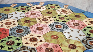 Custom Heirloom Catan-style Hardwood Game Board